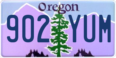 OR license plate 902YUM