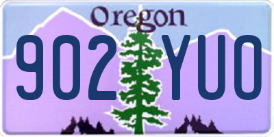OR license plate 902YUO