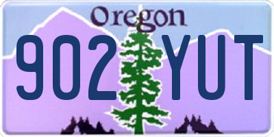 OR license plate 902YUT