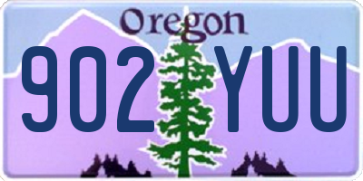 OR license plate 902YUU