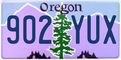 OR license plate 902YUX