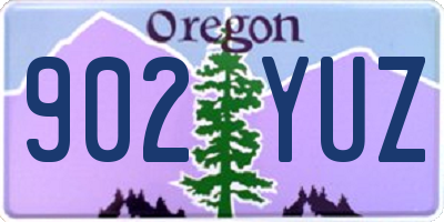OR license plate 902YUZ
