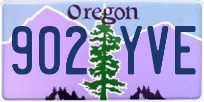 OR license plate 902YVE