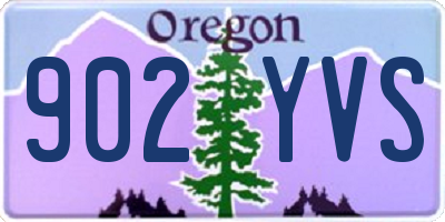OR license plate 902YVS