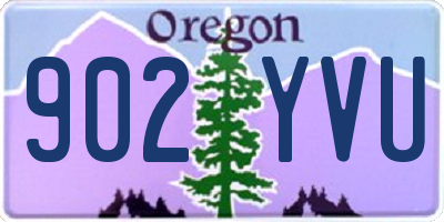 OR license plate 902YVU