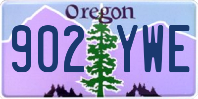 OR license plate 902YWE