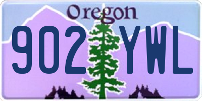 OR license plate 902YWL