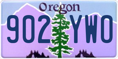 OR license plate 902YWO