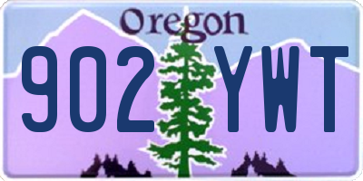 OR license plate 902YWT