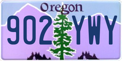 OR license plate 902YWY