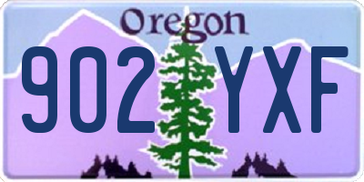OR license plate 902YXF