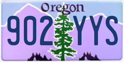 OR license plate 902YYS