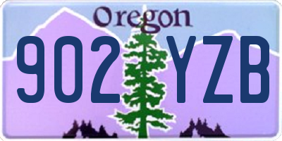 OR license plate 902YZB