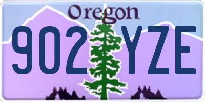 OR license plate 902YZE