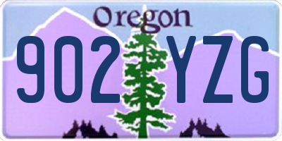 OR license plate 902YZG