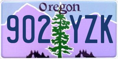 OR license plate 902YZK