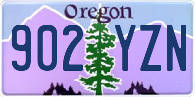 OR license plate 902YZN