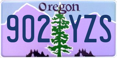 OR license plate 902YZS