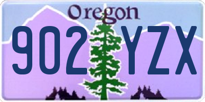 OR license plate 902YZX