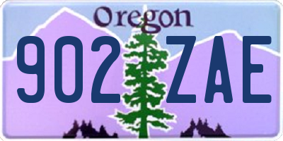 OR license plate 902ZAE