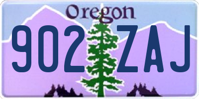 OR license plate 902ZAJ