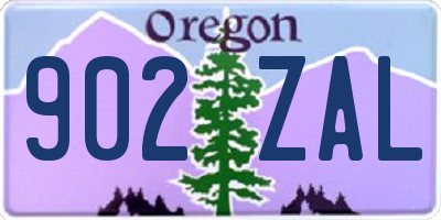 OR license plate 902ZAL