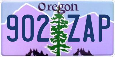 OR license plate 902ZAP