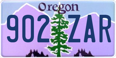 OR license plate 902ZAR