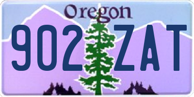 OR license plate 902ZAT