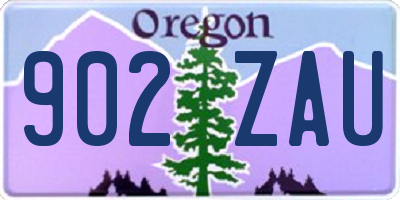 OR license plate 902ZAU