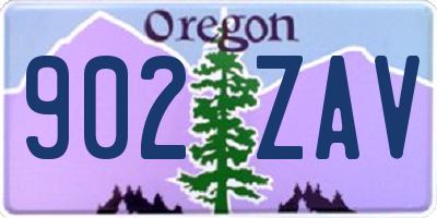 OR license plate 902ZAV