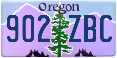 OR license plate 902ZBC