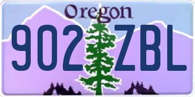 OR license plate 902ZBL