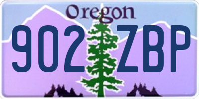OR license plate 902ZBP