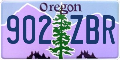OR license plate 902ZBR