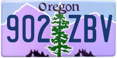OR license plate 902ZBV