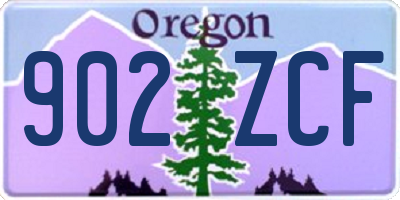 OR license plate 902ZCF