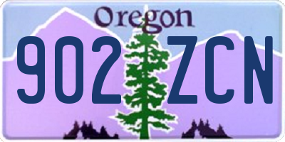 OR license plate 902ZCN