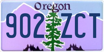 OR license plate 902ZCT