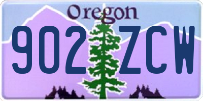 OR license plate 902ZCW