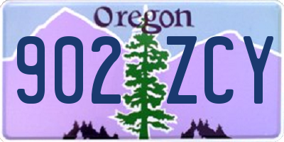 OR license plate 902ZCY