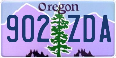 OR license plate 902ZDA