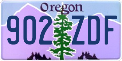 OR license plate 902ZDF