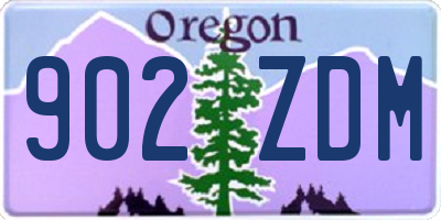 OR license plate 902ZDM
