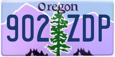 OR license plate 902ZDP