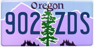 OR license plate 902ZDS