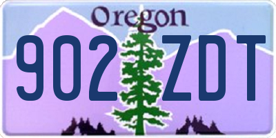 OR license plate 902ZDT