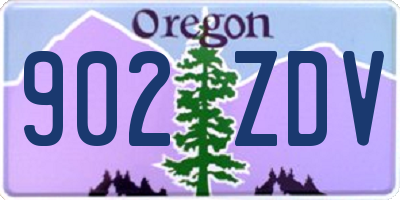OR license plate 902ZDV