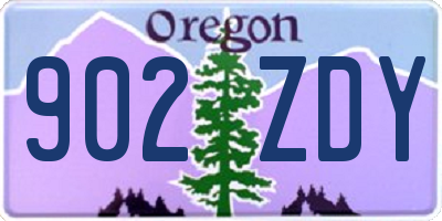 OR license plate 902ZDY