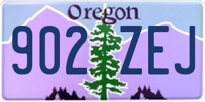 OR license plate 902ZEJ